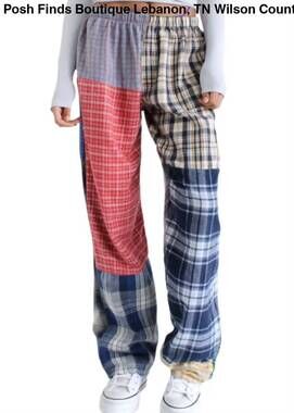 NEW AMERICAN RECYCLED CLOTHING women's vintage flannel pants in multicolor
